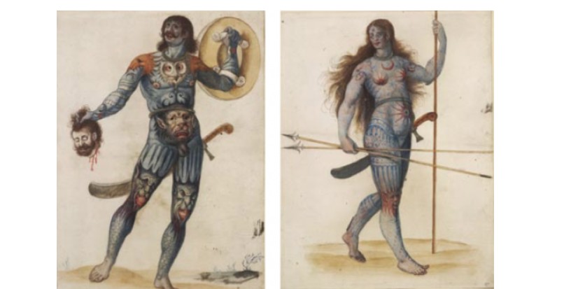 nail art y las tribus bárbaras pinturas corporales