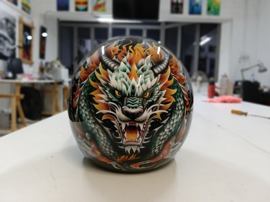 paso 7: Acabado del casco japonés aerografía